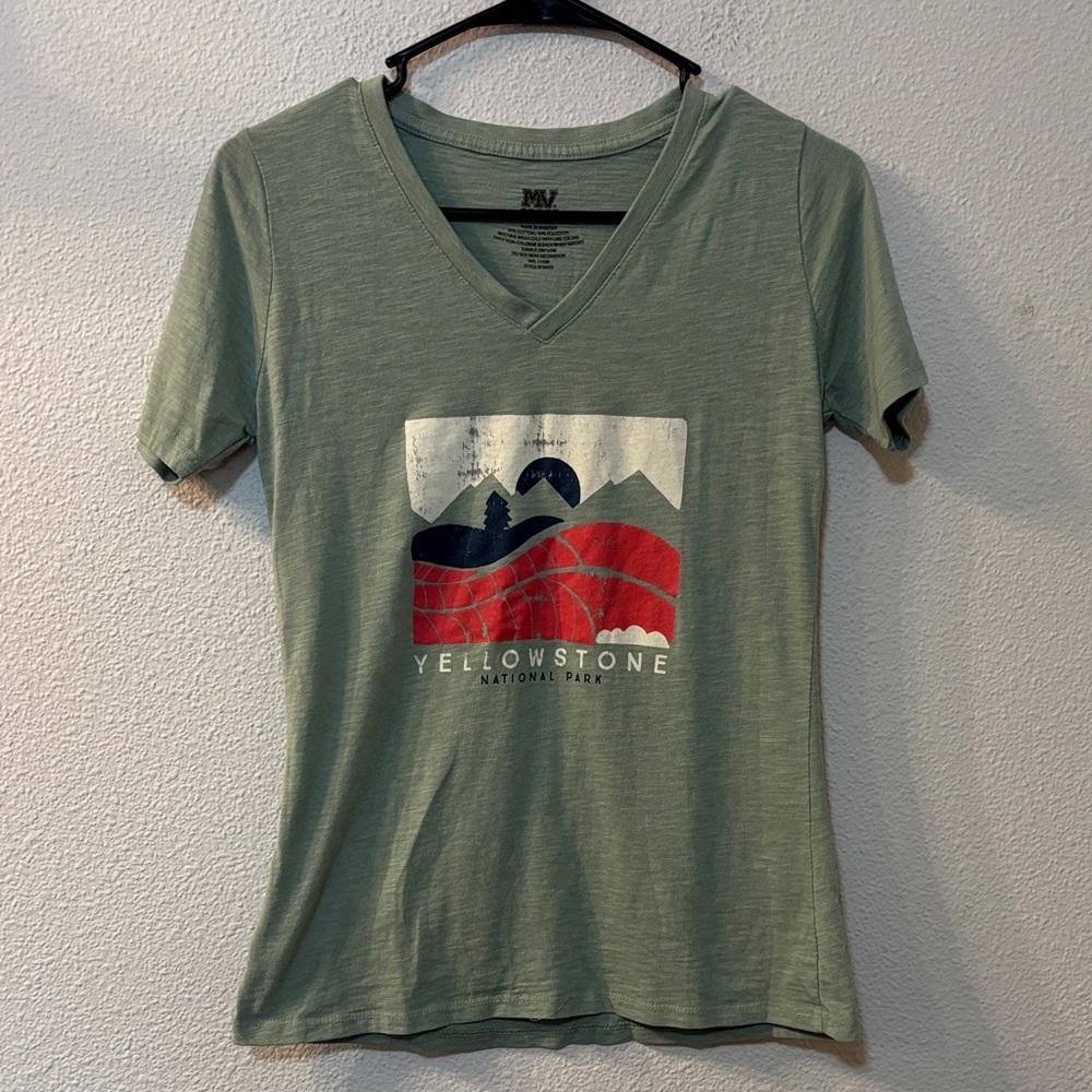 MV Sport Green Yellowstone Graphic Tee